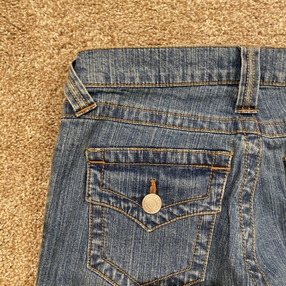 Victoria’s Secret London Jeans Flare Denim Women’s Sz 2 short Y2K Vintage NEW - Picture 4 of 10
